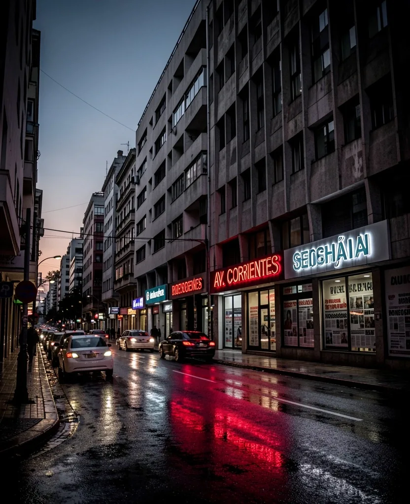 Redacción de Boost Vibe Periodismo sobre Av. Corrientes, Buenos Aires