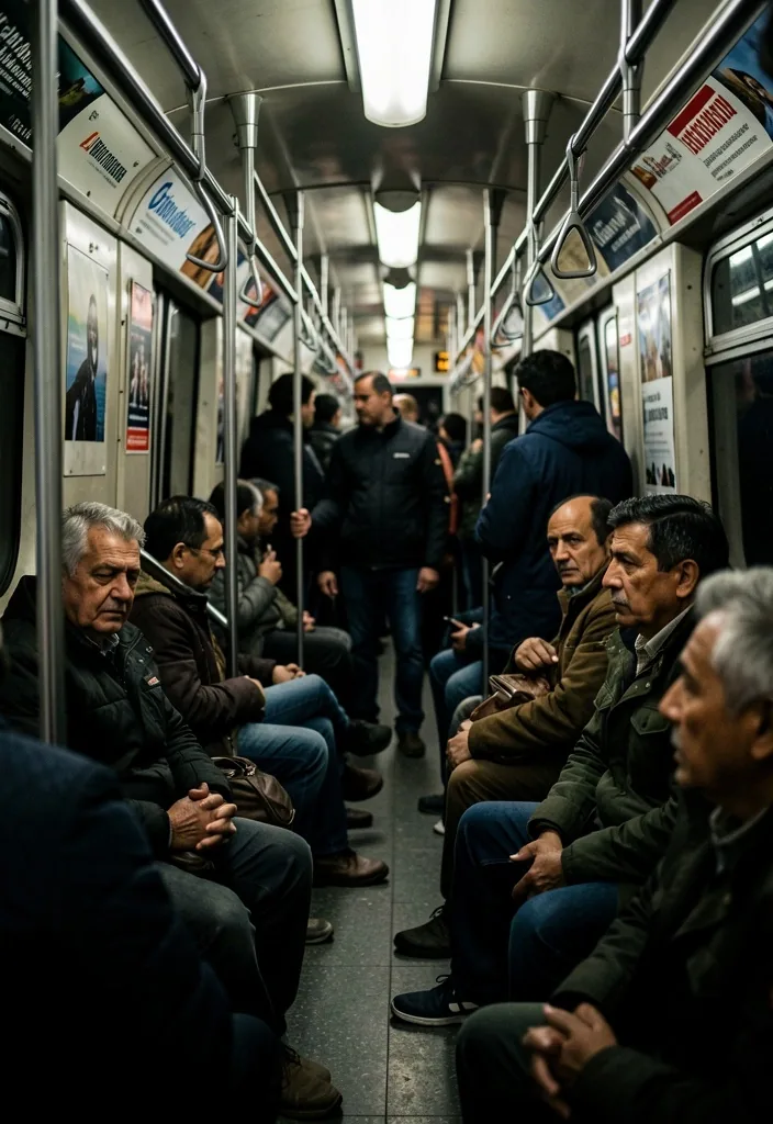 Pasajeros en el subterráneo de Buenos Aires