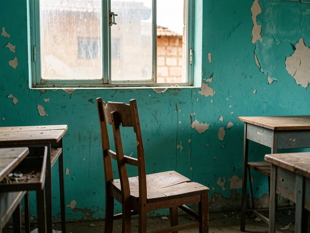 Aula vacía en una escuela argenta