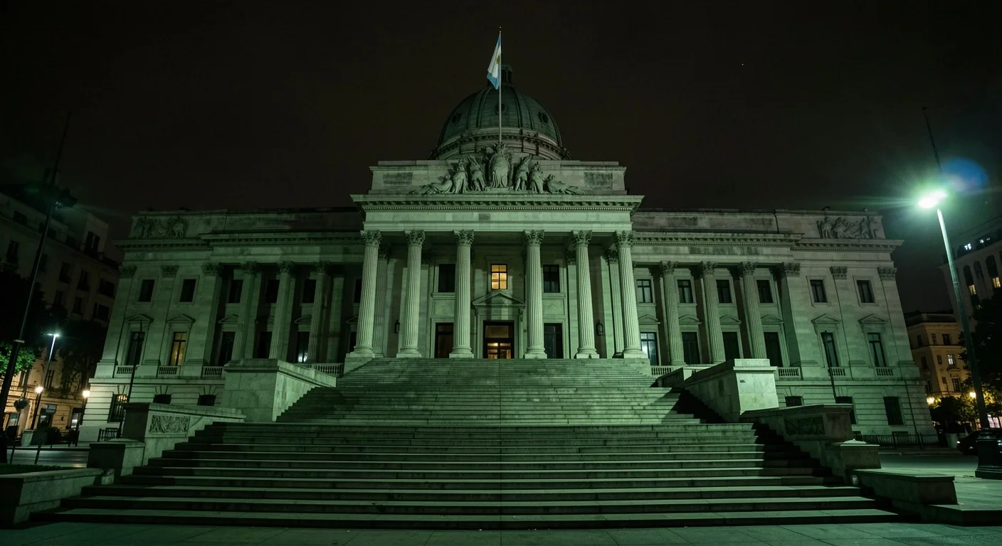 Congreso de la Nación de noche