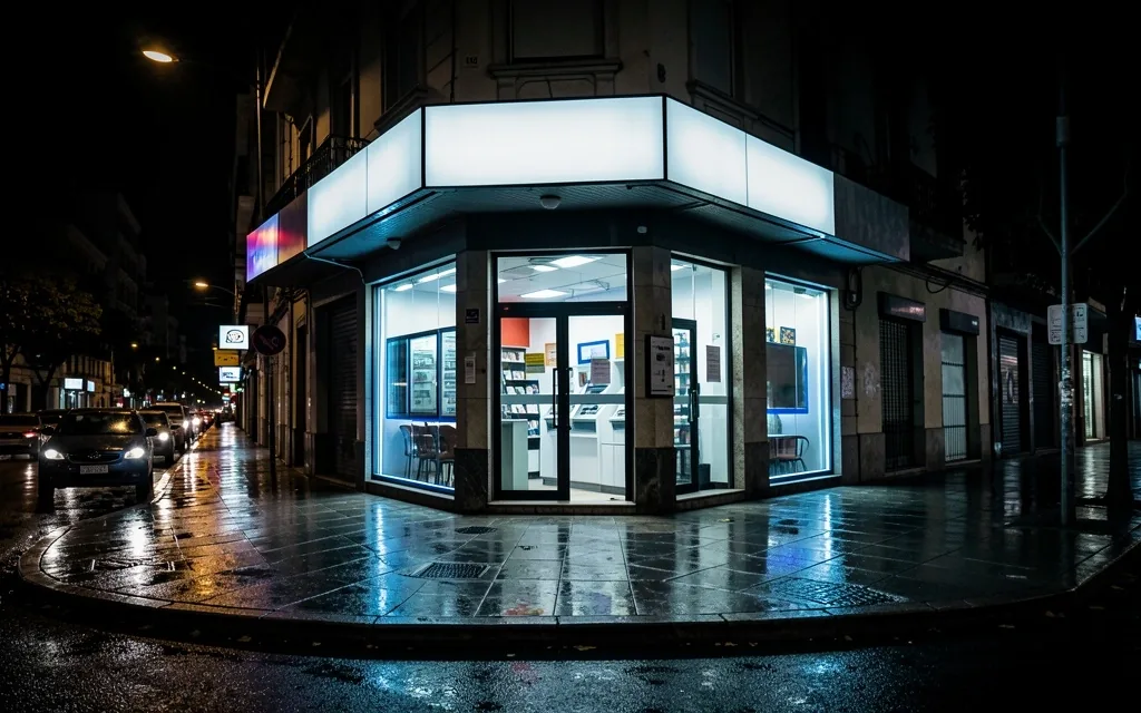 Casa de cambio en Buenos Aires de noche